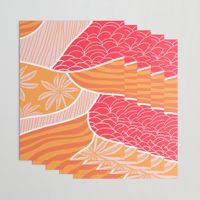 kauai, orange Wrapping Paper Gallery Image 3