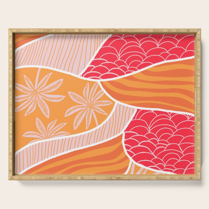 kauai, orange Serving Tray Gallery Image 1