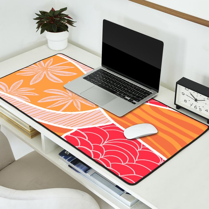 kauai, orange Desk Mat Gallery Image 2