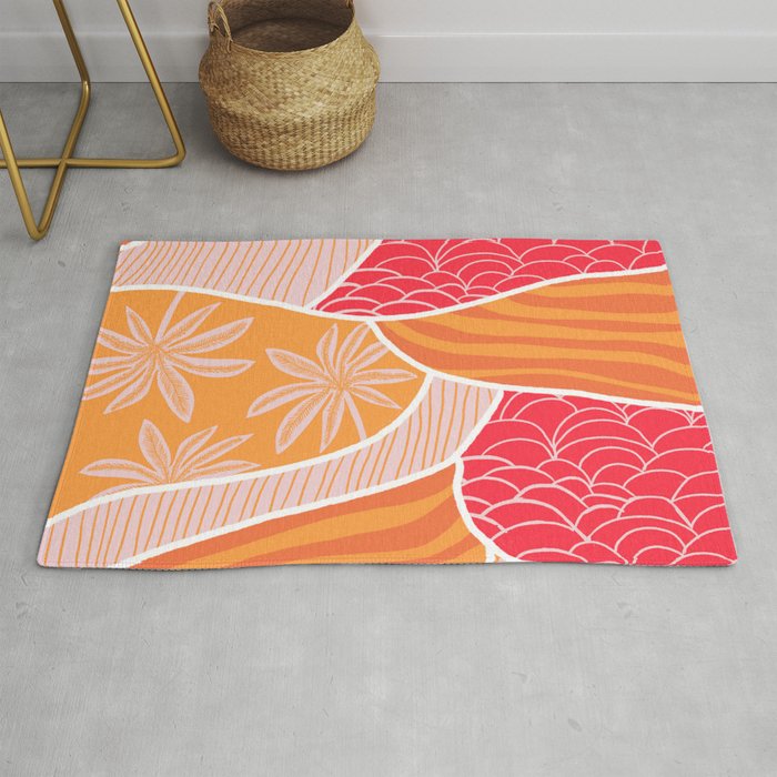 kauai, orange Rug Gallery Image 1