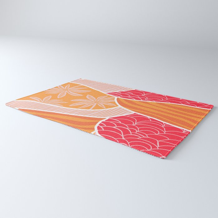 kauai, orange Rug Gallery Image 3