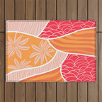 kauai, orange Outdoor Rug Gallery Image 1