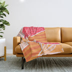 kauai, orange Throw Blanket Gallery Image 1