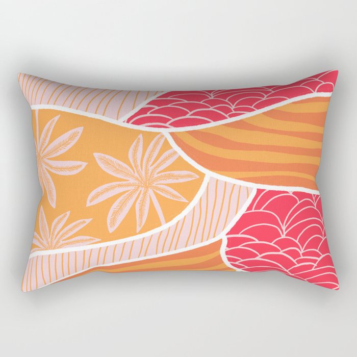 kauai, orange Rectangular Pillow Gallery Image 2