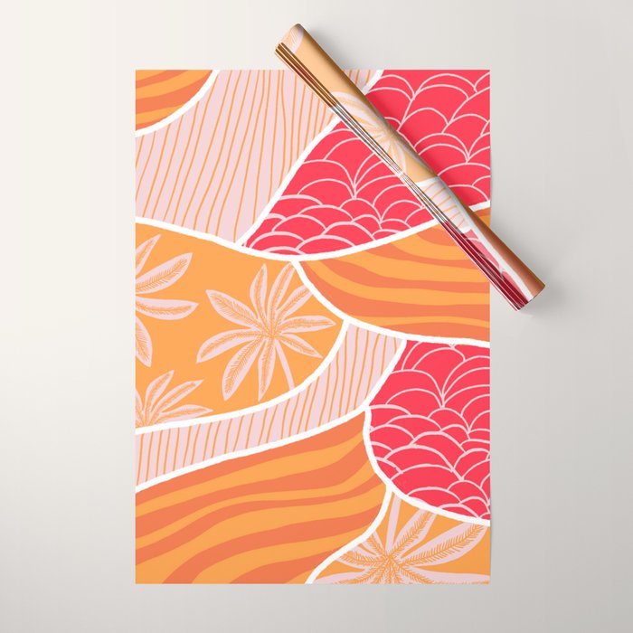kauai, orange Wrapping Paper Gallery Image 1