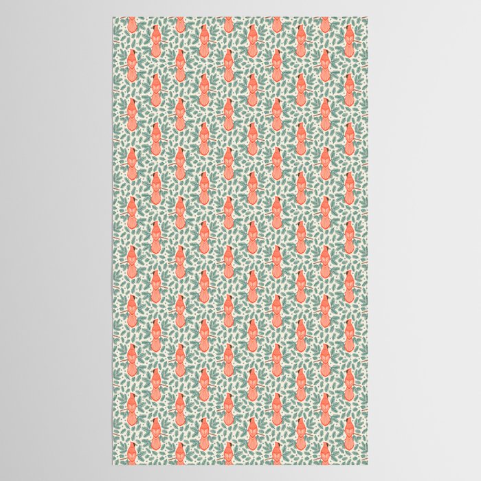 Cardinal Bird and Pine Branches Tablecloth Gallery Image 2