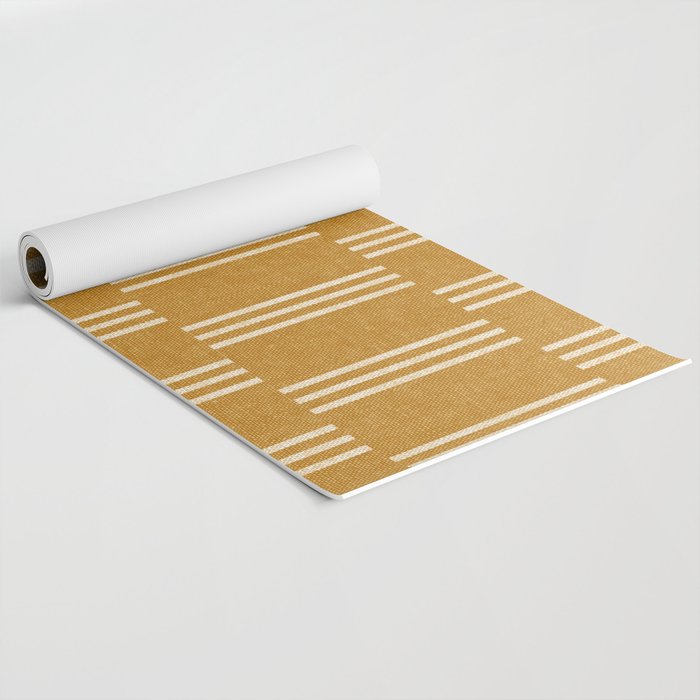 ella stripe - mustard Yoga Mat Gallery Image 2