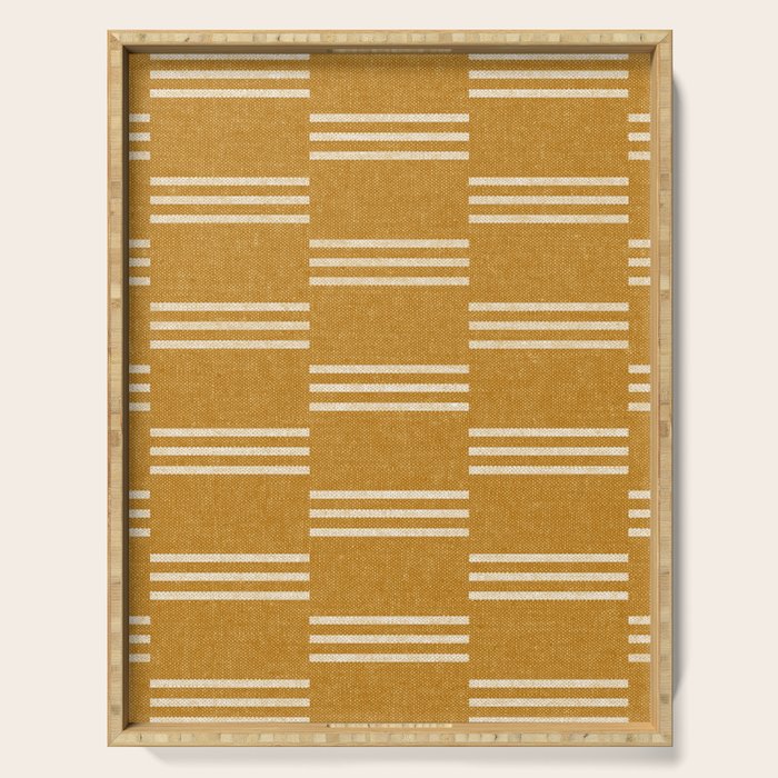 ella stripe - mustard Serving Tray Gallery Image 1