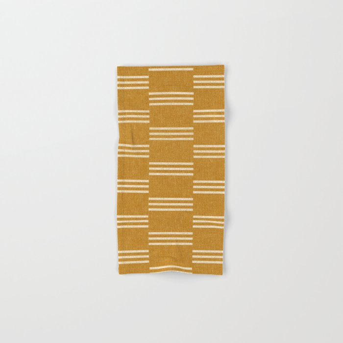 ella stripe - mustard Bath Towel Gallery Image 1