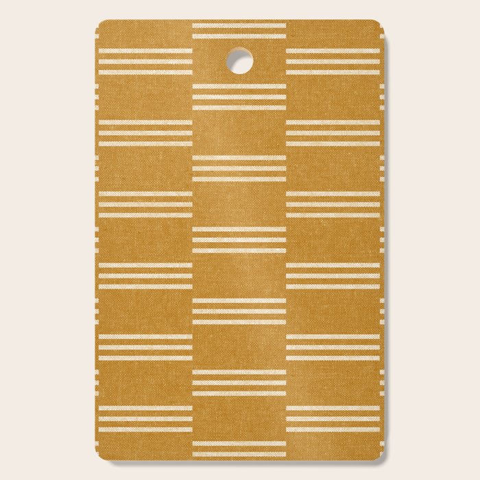 ella stripe - mustard Cutting Board Gallery Image 1