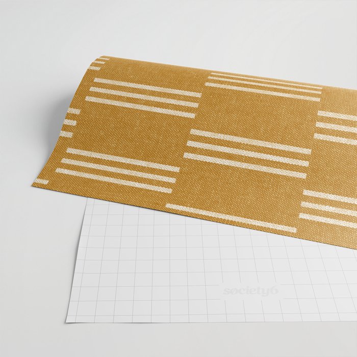 ella stripe - mustard Wrapping Paper Gallery Image 2