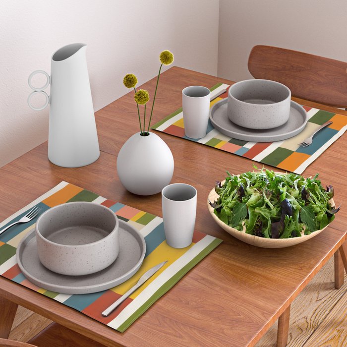 Autumn Winter Striped Revival Placemat Gallery Image 2