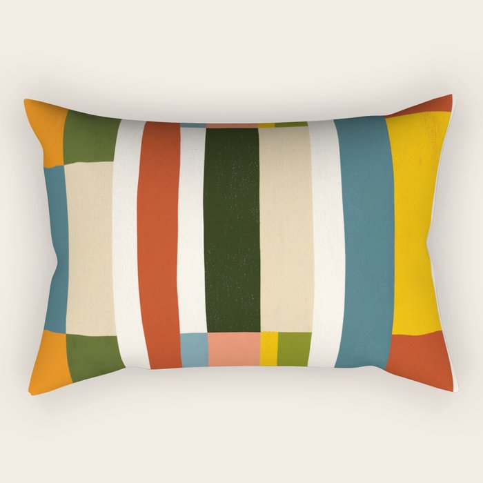 Autumn Winter Striped Revival Rectangular Pillow Gallery Image 1