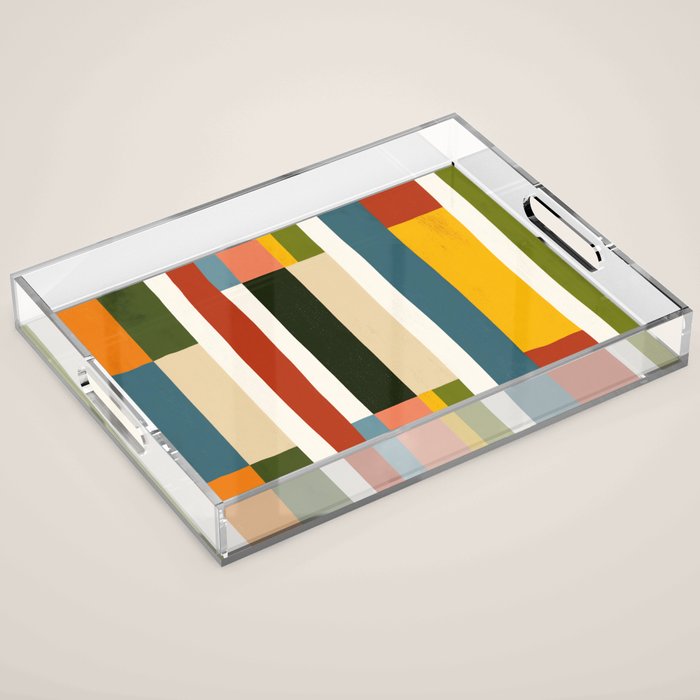 Autumn Winter Striped Revival Acrylic Tray Gallery Image 1