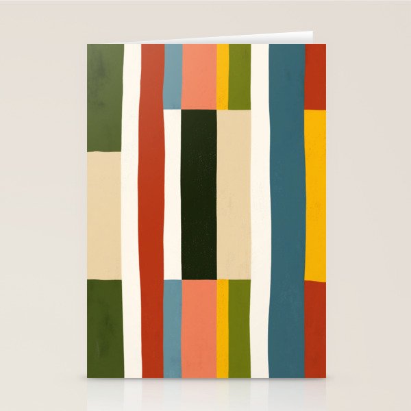 Autumn Winter Striped Revival Stationery Card Gallery Image 2