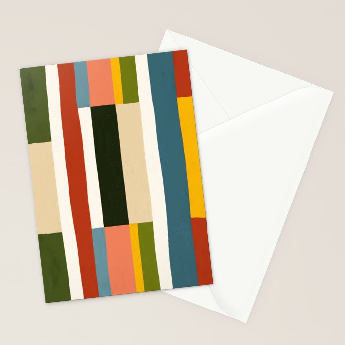 Autumn Winter Striped Revival Stationery Card Gallery Image 2