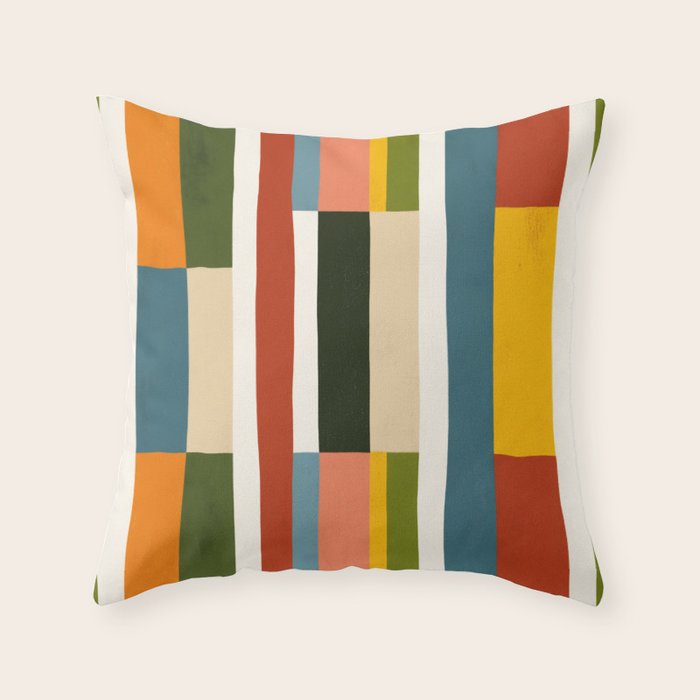 Autumn Winter Striped Revival Throw Pillow Gallery Image 6