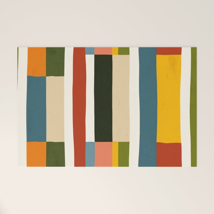 Autumn Winter Striped Revival Welcome Mat Gallery Image 1