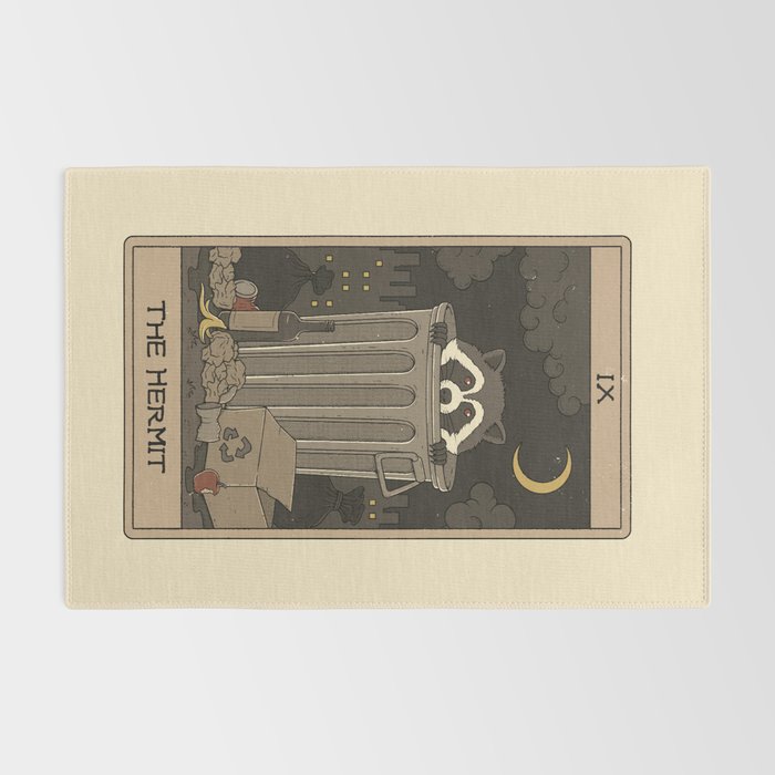 The Hermit - Raccoons Tarot Rug Gallery Image 2
