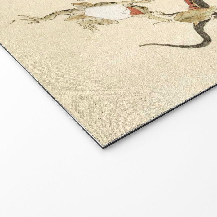 Dancing Forest Of Frogs By Kawanabe Kyosai 1879 Welcome Mat Gallery Image 2