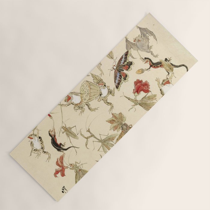 Dancing Forest Of Frogs By Kawanabe Kyosai 1879 Yoga Mat Gallery Image 1
