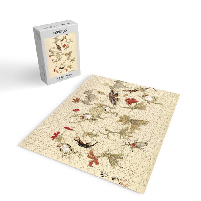 Dancing Forest Of Frogs By Kawanabe Kyosai 1879 Jigsaw Puzzle Gallery Image 2
