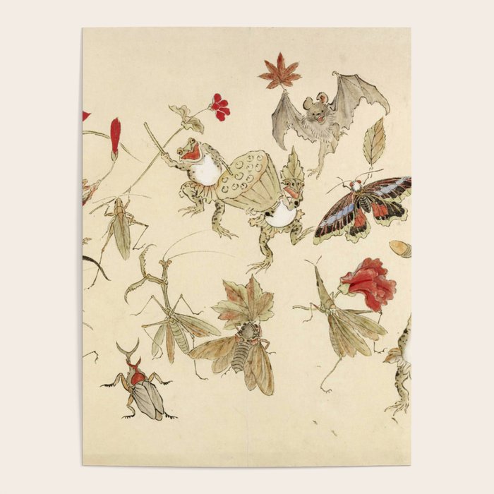 Dancing Forest Of Frogs By Kawanabe Kyosai 1879 Poster Gallery Image 4