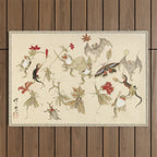 Dancing Forest Of Frogs By Kawanabe Kyosai 1879 Outdoor Rug Gallery Image 1