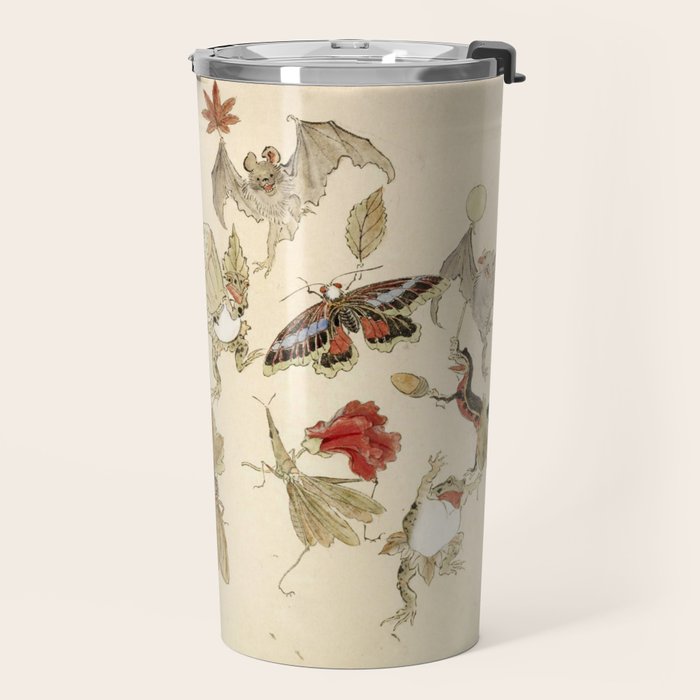 Dancing Forest Of Frogs By Kawanabe Kyosai 1879 Travel Mug Gallery Image 2