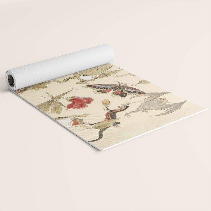 Dancing Forest Of Frogs By Kawanabe Kyosai 1879 Yoga Mat Gallery Image 2