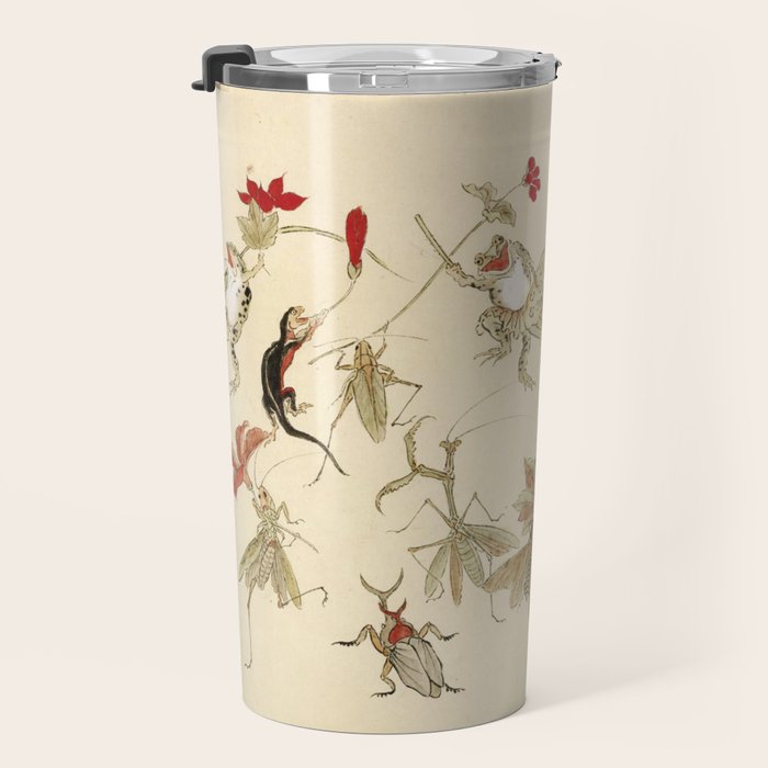 Dancing Forest Of Frogs By Kawanabe Kyosai 1879 Travel Mug Gallery Image 3