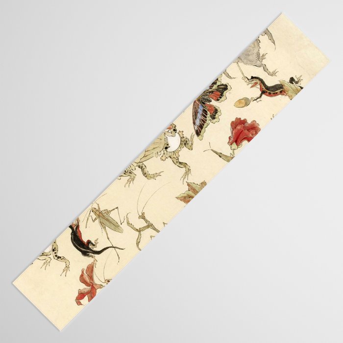 Dancing Forest Of Frogs By Kawanabe Kyosai 1879 Table Runner Gallery Image 3