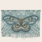 Folk Art Moth - Blue Gray Wall Hanging Gallery Image 1