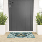 Folk Art Moth - Blue Gray Welcome Mat Gallery Image 3
