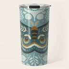 Folk Art Moth - Blue Gray Travel Mug Gallery Image 1
