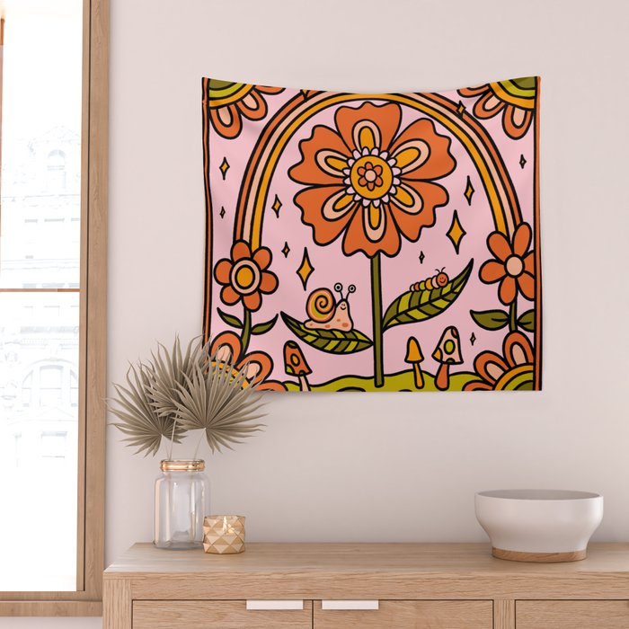 Spring Flower Wall Tapestry Gallery Image 2