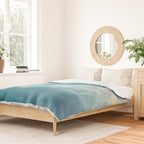 Vintage Elegant White Clouds Blue Sky Duvet Cover Gallery Image 2