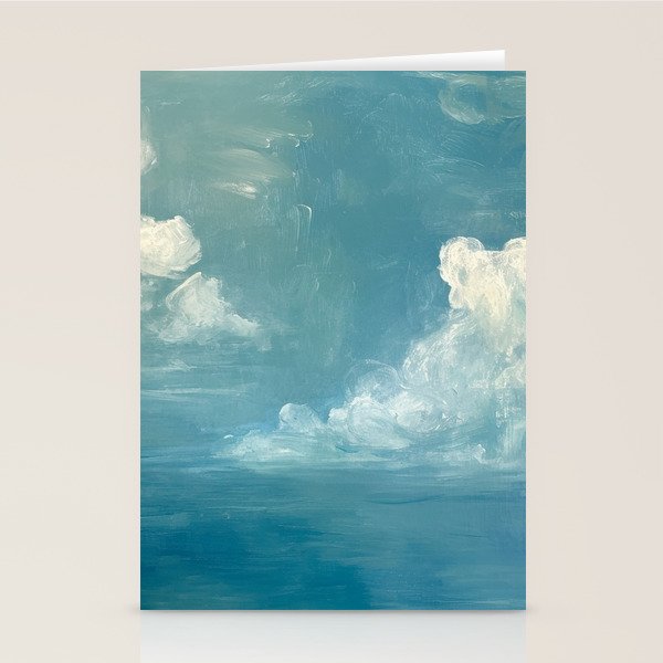 Vintage Elegant White Clouds Blue Sky Stationery Card Gallery Image 2