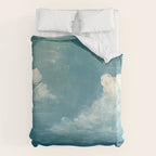 Vintage Elegant White Clouds Blue Sky Duvet Cover Gallery Image 6