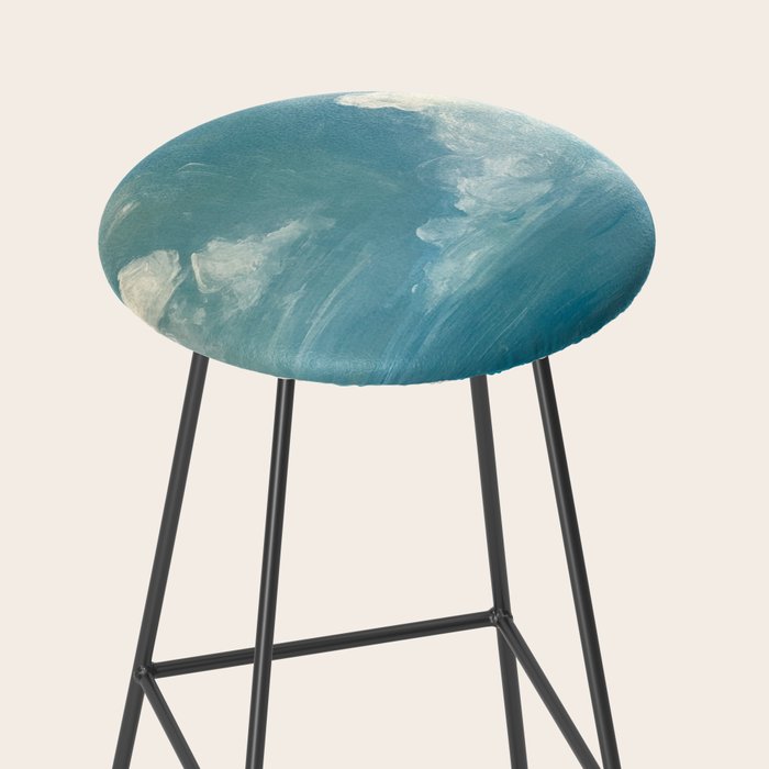Vintage Elegant White Clouds Blue Sky Stool Gallery Image 2