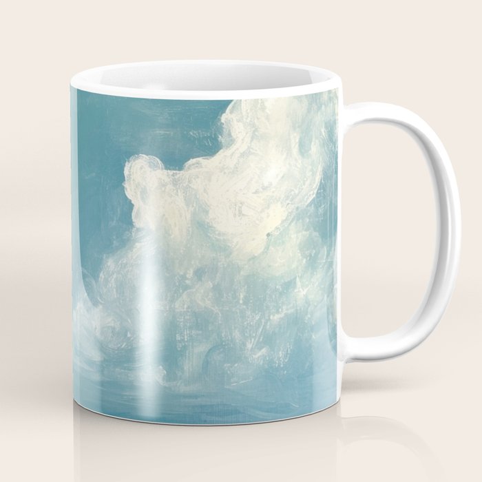 Vintage Elegant White Clouds Blue Sky Coffee Mug Gallery Image 1