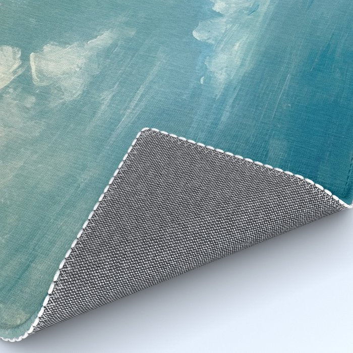 Vintage Elegant White Clouds Blue Sky Rug Gallery Image 4