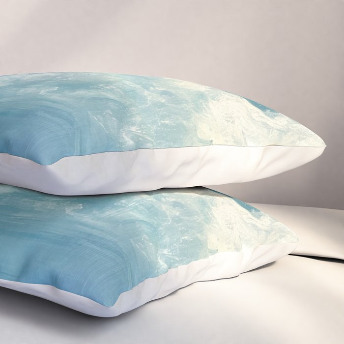 Vintage Elegant White Clouds Blue Sky Pillow Sham Gallery Image 3