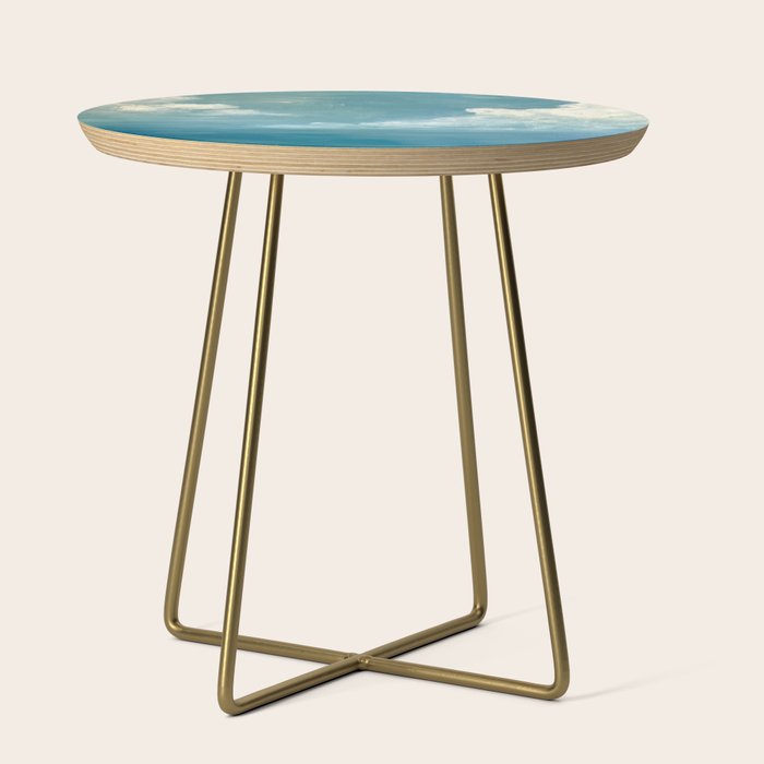 Vintage Elegant White Clouds Blue Sky Side Table Gallery Image 1