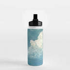 Vintage Elegant White Clouds Blue Sky Water Bottle Gallery Image 2