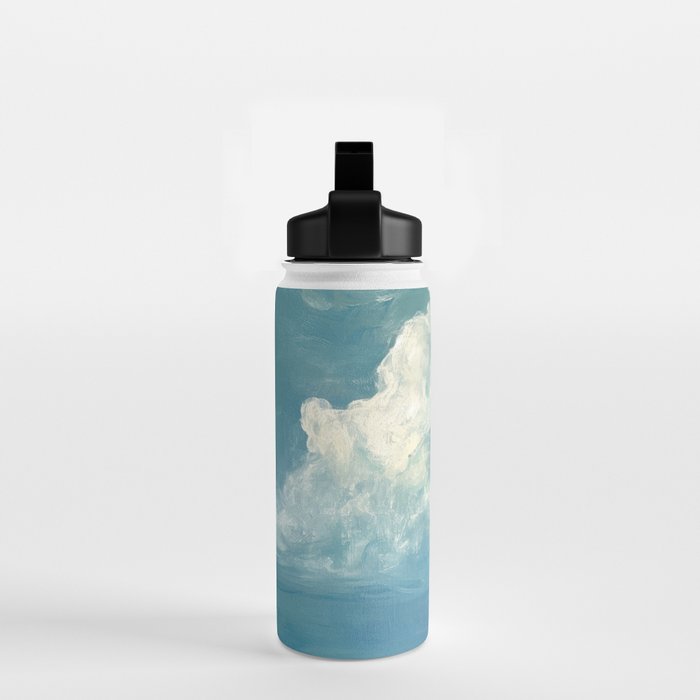 Vintage Elegant White Clouds Blue Sky Water Bottle Gallery Image 2