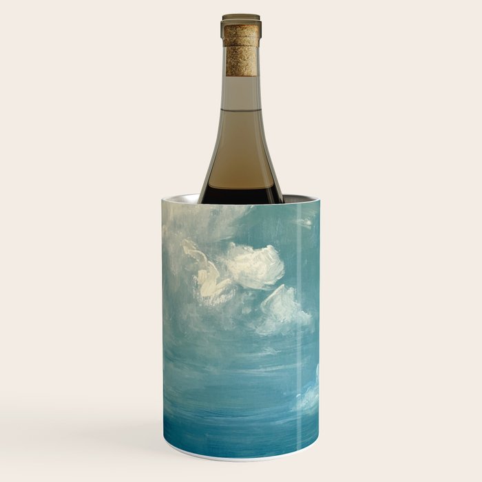 Vintage Elegant White Clouds Blue Sky Wine Chiller Gallery Image 2