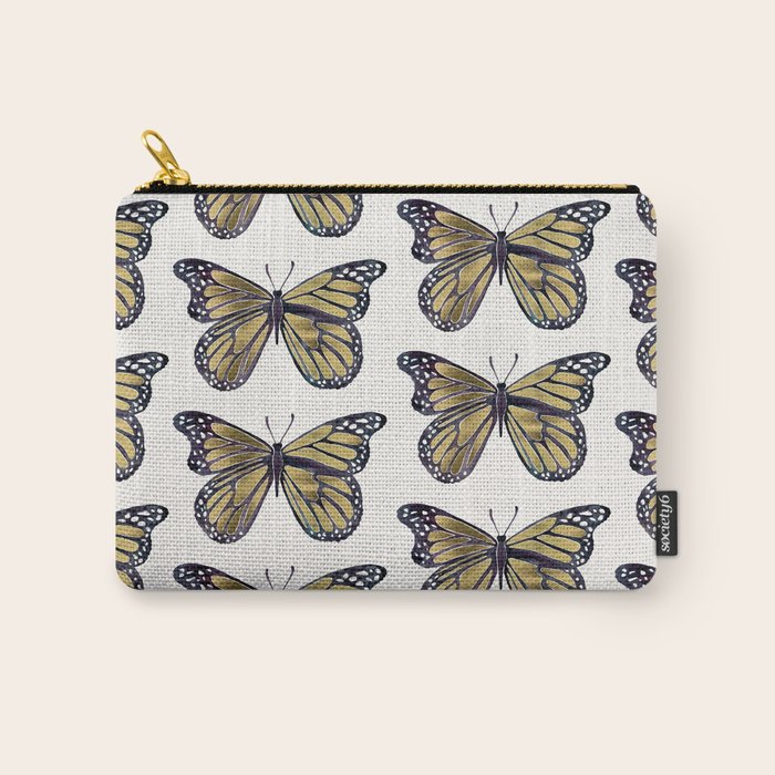 Gold Butterfly Carry All Pouch Gallery Image 1