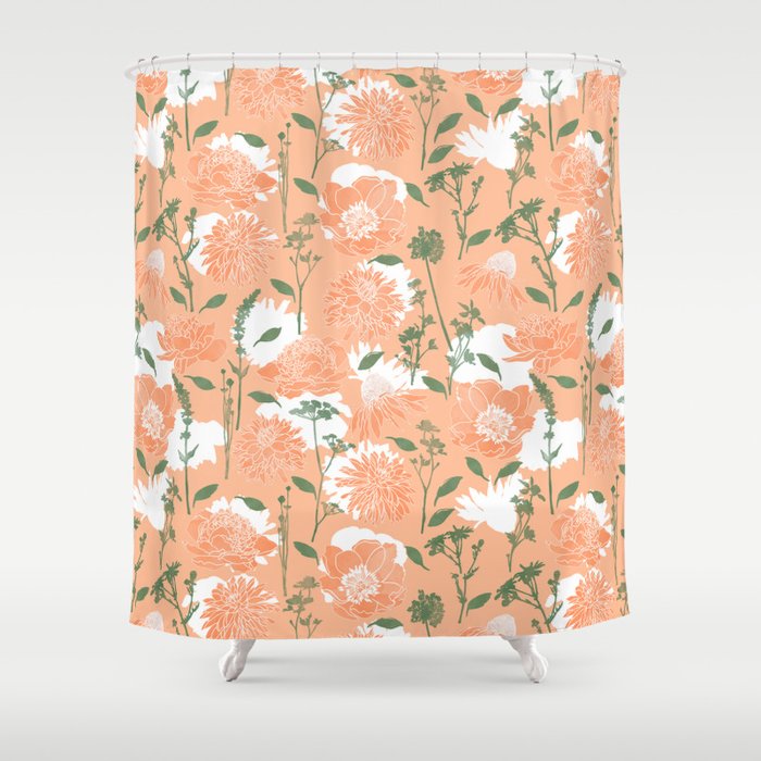 Modern floral blooms PGM7 Shower Curtain Gallery Image 1