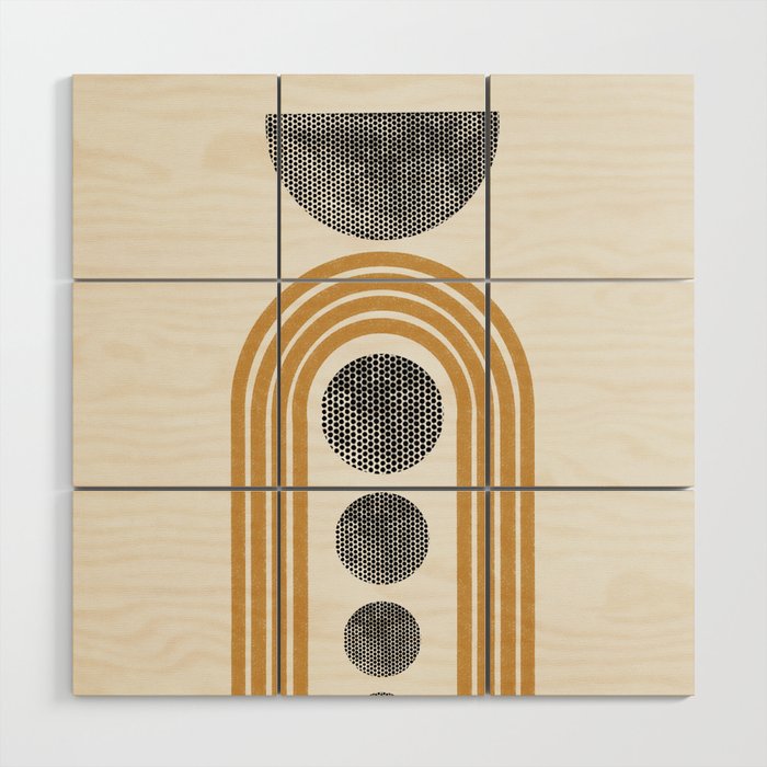 Retro Rainbow Wood Wall Art Gallery Image 1